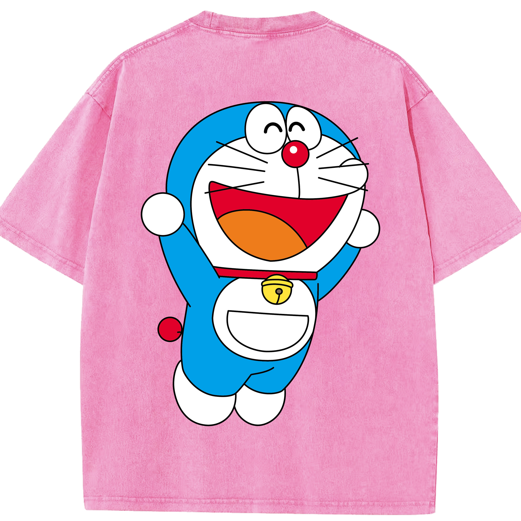 （画像用） ドラえもん Doraemon 綿100% ヴィンテージ風 半袖Tシャツ（背面プリント）